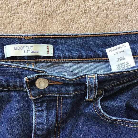 LEVIS 515 10 MEDIUM BOOT CUT BLUE JEANS - Picture 4 of 7
